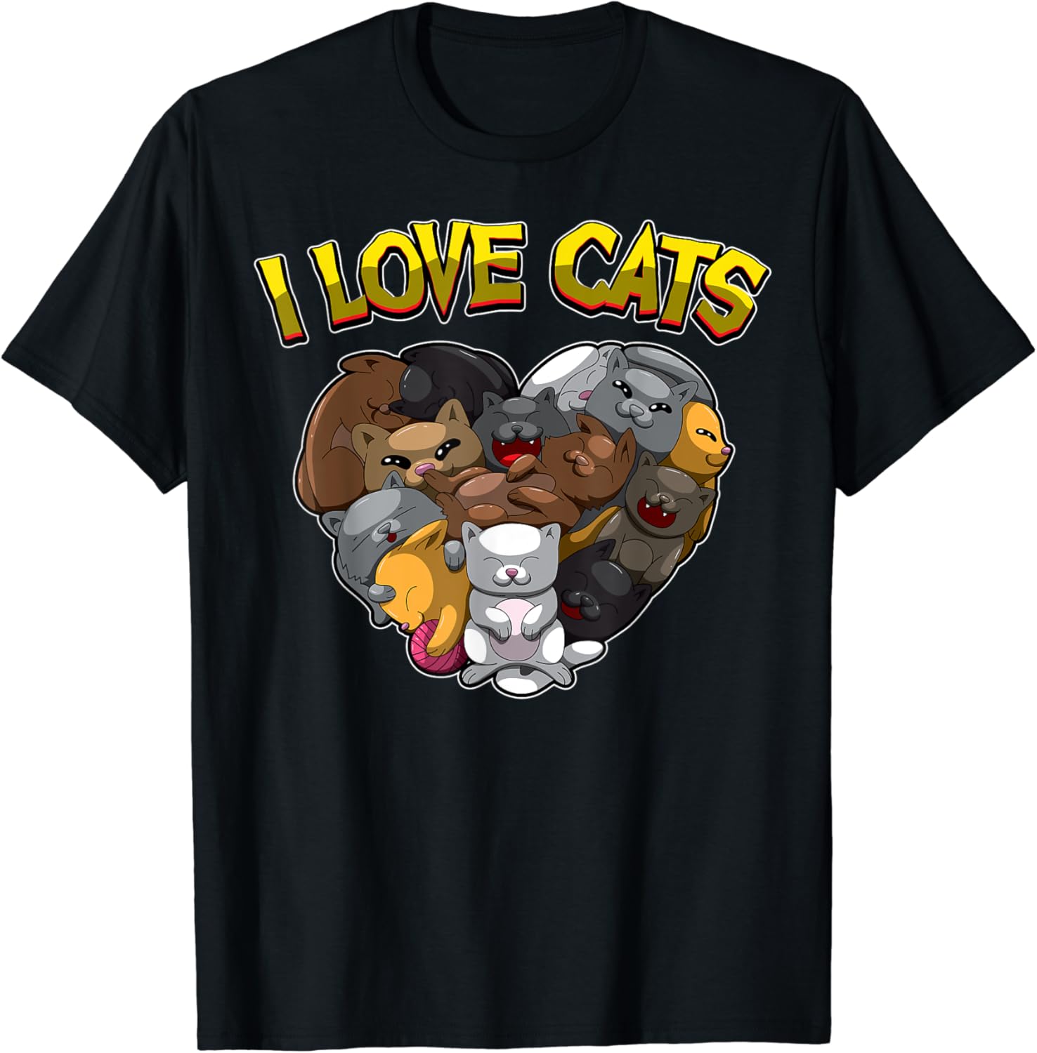 I Love Cats Heart Full Of Kittens Cute Feline TShirt